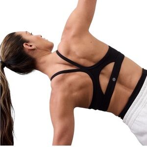 Athleta Vital Bra Black Size L NWT Light Impact A-C Cups Workout Sports Bra
